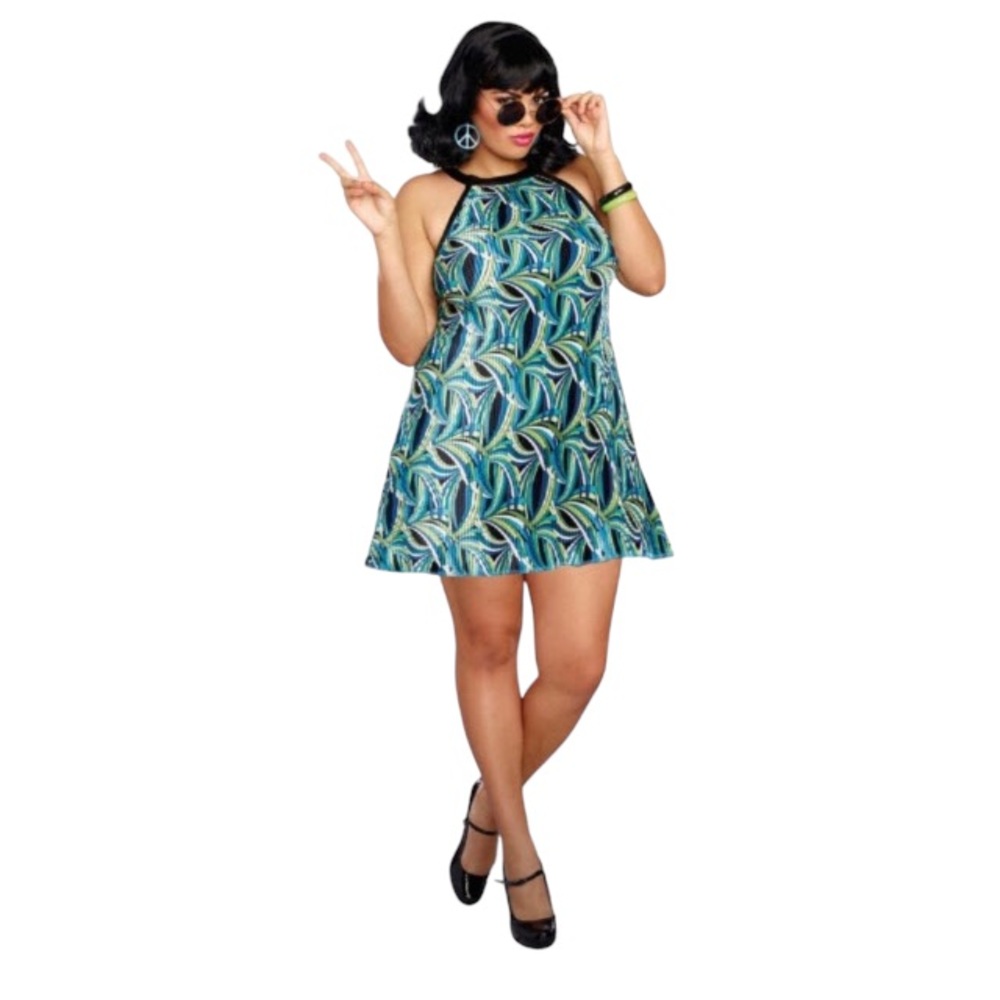 Halloween costume NWT 1X Dreamgirl 60’s dress the beat goes on
